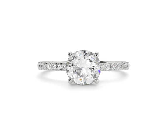 Aria diamond band round cut Diamond 18k white gold