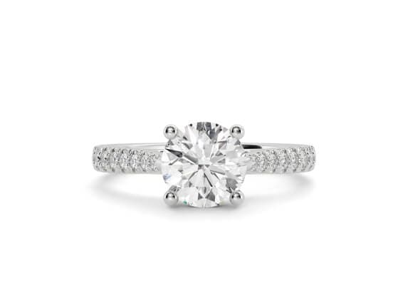Kindrea diamond band round cut Diamond 18k white gold
