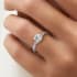 Pirouette diamond band round cut Diamond 18k white gold