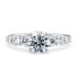 Lyra diamond band round cut Diamond 18k white gold