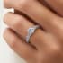 Lyra diamond band round cut Diamond 18k white gold