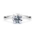 Starlight solitaire round cut Diamond 18k white gold