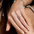 Lyra diamond band round cut Diamond 18k white gold