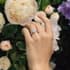Starlight solitaire round cut Diamond 18k white gold