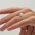 Empress halo round cut Diamond 18k white gold