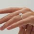 Luna solitaire round cut Diamond 18k white gold
