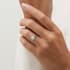 Aphrodite halo round cut Diamond 18k white gold