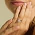 Delicacy solitaire round cut Diamond 18k white gold
