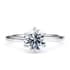 Zeta solitaire round cut Diamond 18k white gold