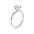 Zeta solitaire round cut Diamond 18k white gold