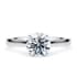 Contour solitaire round cut Diamond 18k white gold