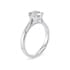 Contour solitaire round cut Diamond 18k white gold
