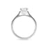 Contour solitaire round cut Diamond 18k white gold