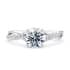 Pirouette diamond band round cut Diamond 18k white gold