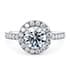 Medici halo round cut Diamond 18k white gold