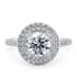 Empress halo round cut Diamond 18k white gold