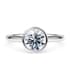Luna solitaire round cut Diamond 18k white gold