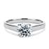Ballerina solitaire round cut Diamond 18k white gold