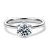 Principessa solitaire round cut Diamond 18k white gold