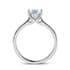 Principessa solitaire round cut Diamond 18k white gold