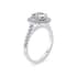 Empress halo round cut Diamond 18k white gold