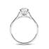 Ballerina solitaire round cut Diamond 18k white gold