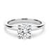 Eden solitaire round cut Diamond 18k white gold