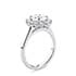 Edwardia halo round cut Diamond 18k white gold