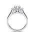Edwardia halo round cut Diamond 18k white gold