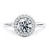 Rossetti halo round cut Diamond 18k white gold