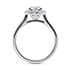 Rossetti halo round cut Diamond 18k white gold