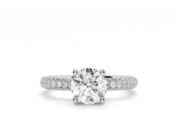 Muse diamond band round cut Diamond 18k white gold