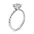 Ascot solitaire round cut Diamond 18k white gold
