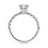 Ascot solitaire round cut Diamond 18k white gold