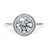 Minerva halo round cut Diamond 18k white gold