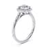 Minerva halo round cut Diamond 18k white gold