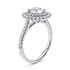Berkeley halo round cut Diamond 18k white gold