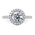 Isabella halo round cut Diamond 18k white gold