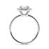 Isabella halo round cut Diamond 18k white gold