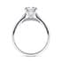 Iris solitaire round cut Diamond 18k white gold