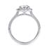 Olympia halo round cut Diamond 18k white gold