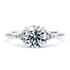 Paris trilogy round cut Diamond 18k white gold
