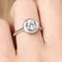 Olympia halo round cut Diamond 18k white gold