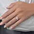 Oxford diamond band round cut Diamond 18k white gold