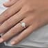 Minerva halo round cut Diamond 18k white gold