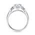 Florence trilogy round cut Diamond 18k white gold