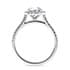 Aphrodite halo round cut Diamond 18k white gold