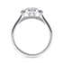 Imperia trilogy emerald cut Diamond 18k white gold