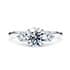 Valencia trilogy round cut Diamond 18k white gold