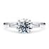 Alexandria trilogy round cut Diamond 18k white gold